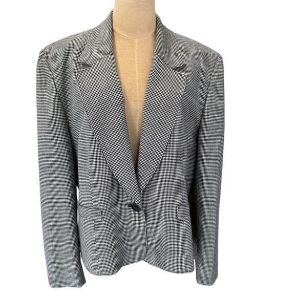 "PENDELTON" 100% Pure Virgin Wool Blazer,16, Houndstooth Pattern,Workwear,Office - Picture 1 of 8